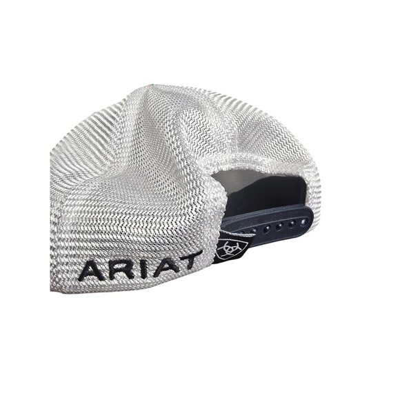 Ariat Striped Logo Snapback Hat One Size Multicolor Mesh Back - Picture 6 of 7